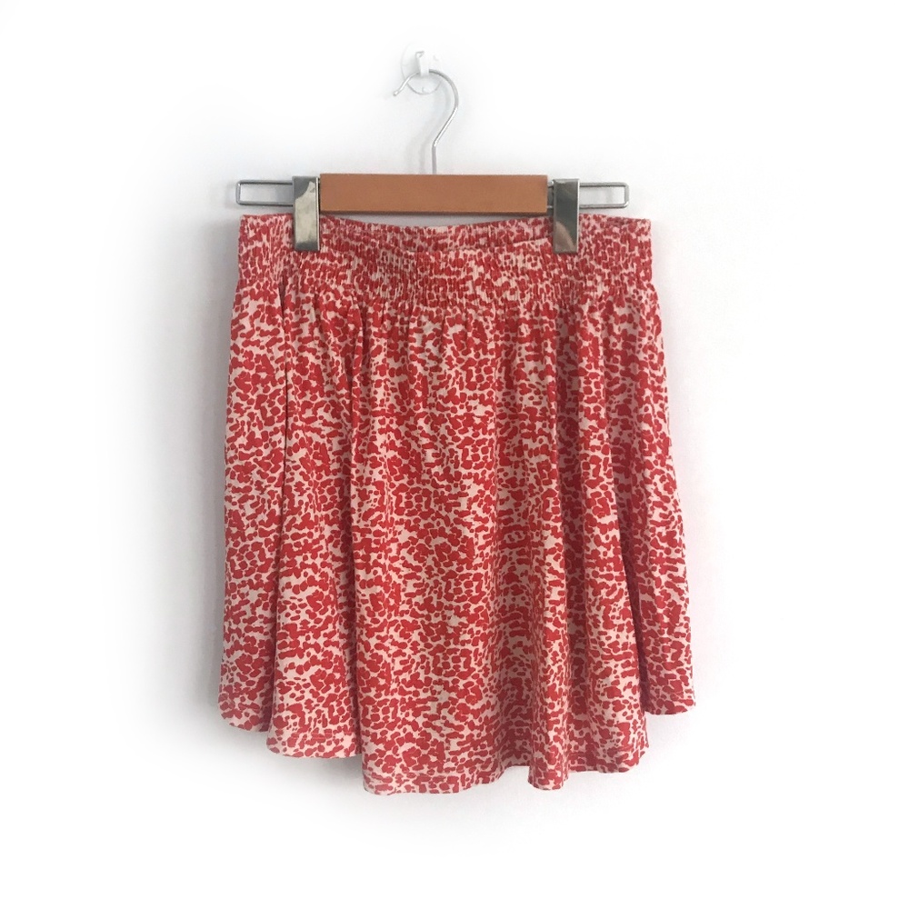 H&M Coral-red and cream dot skirt